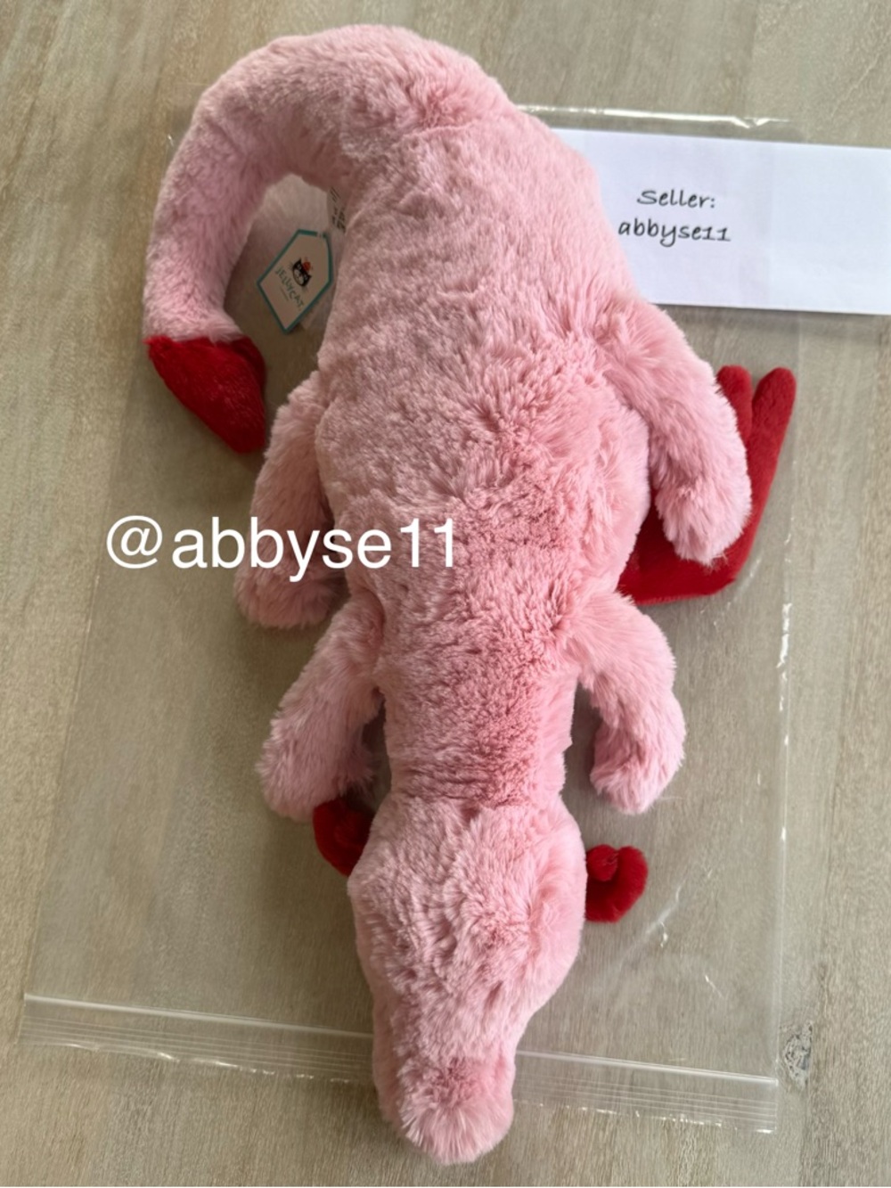 Jellycat Heart Dragon - Authentic - Brand New With Tags - Fast Ship - Picture 5 of 6